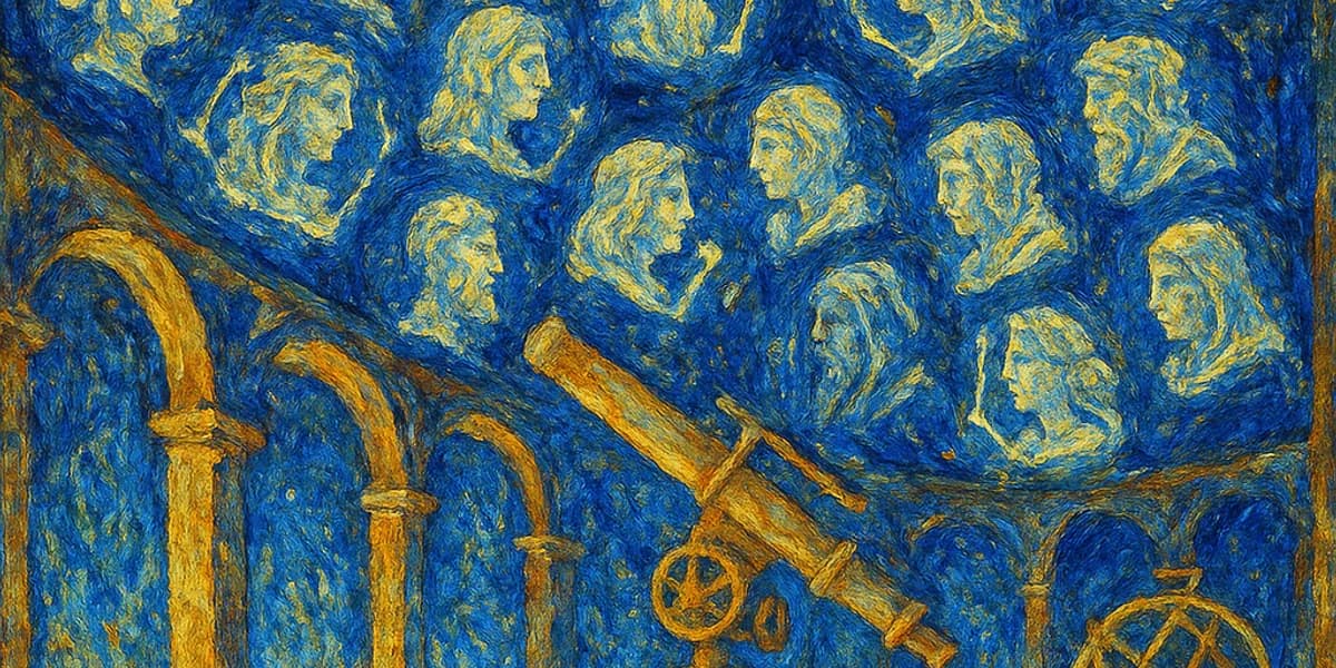 Van Gogh style painting with 16 personality archetypes