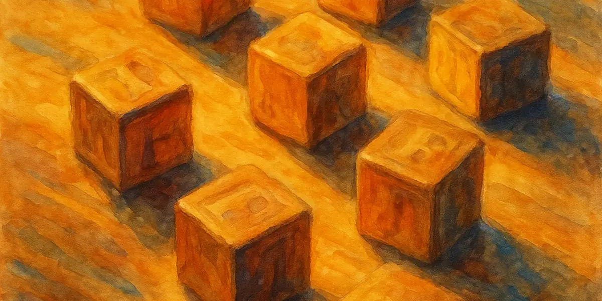 MBTI letters meaning — wooden letter blocks E, I, S, N, T, F, J, P on a sunlit desk