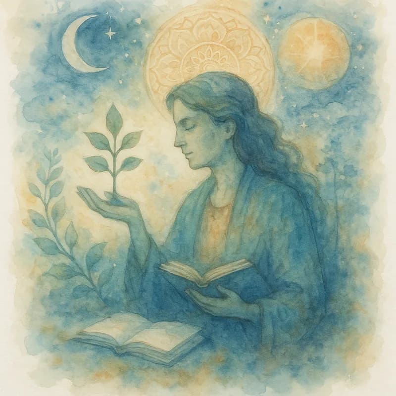 The Teacher personality type Jungian watercolor artwork