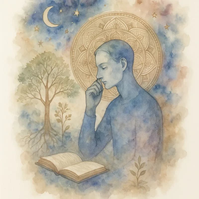 The Analyst personality type Jungian watercolor artwork