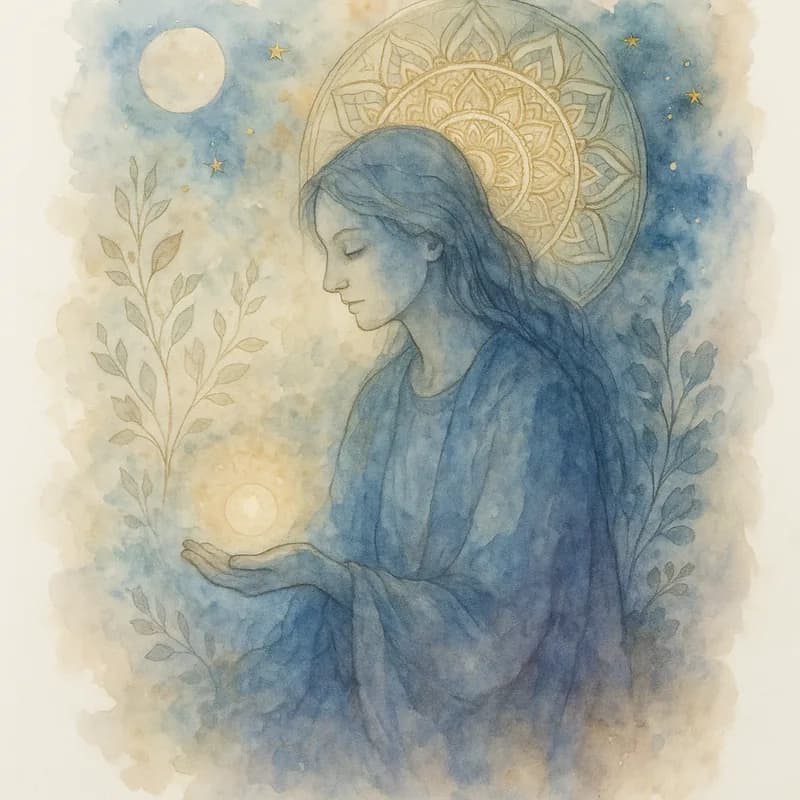 The Counselor personality type Jungian watercolor artwork