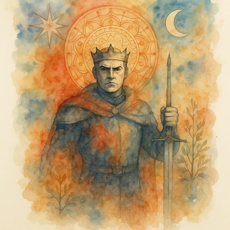 Jungian watercolor painting representing The Overseer personality type - Explore The Overseer personality type (RECGD). Learn about traits, careers, and relationships of this commanding, disciplined, and intense Big Five personality.