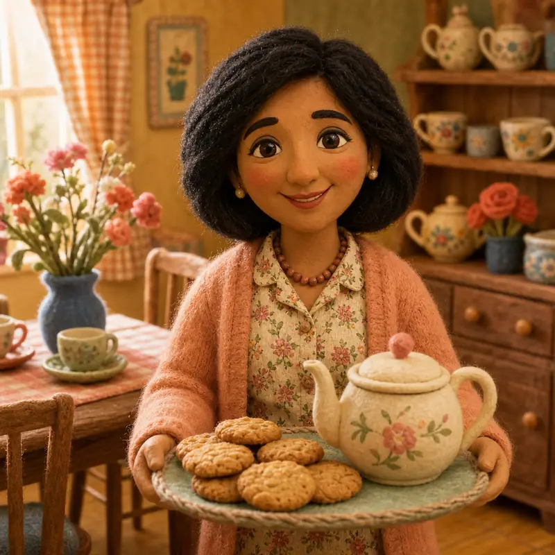 ESFJ personality type — handcrafted claymation portrait