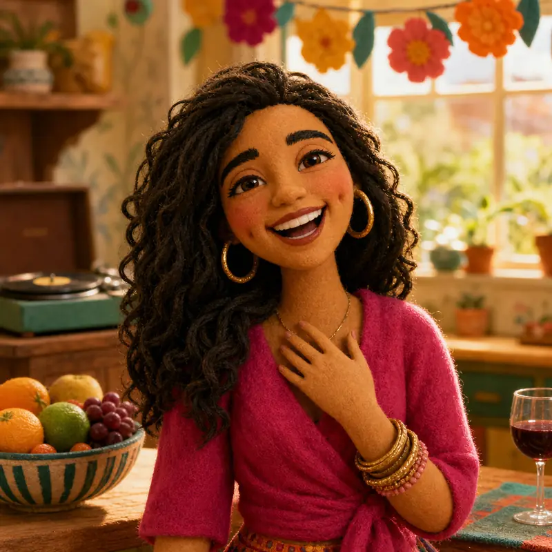 ESFP personality type — handcrafted claymation portrait