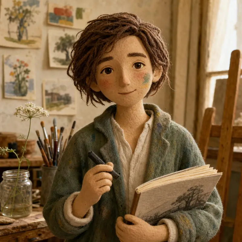 ISFP personality type — handcrafted claymation portrait